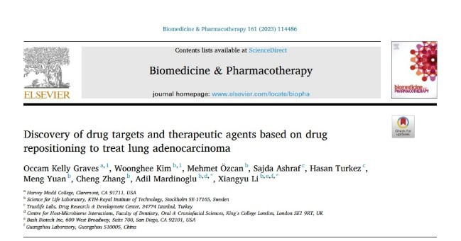 Discovery of drug targets and therapeutic agents based on drug repositioning to treat lung adenocarcinoma 