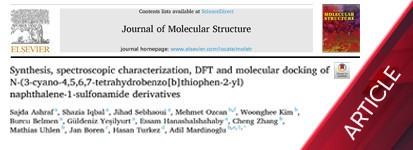 Synthesis, spectroscopic characterization, DFT and molecular docking of N-(3-cyano-4,5,6,7-tetrahydrobenzo[b]thiophen-2-yl) naphthalene-1-sulfonamide derivatives